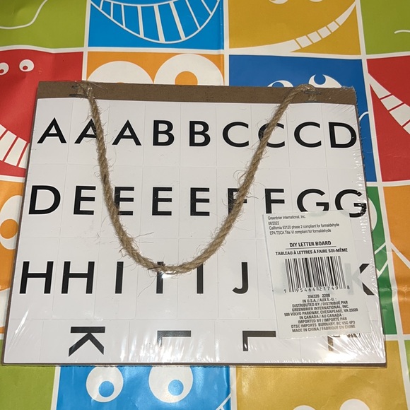 New MDF Hanging Grey DIY Letter Board Wall Decor, 7.87 in X 6.69 in - Picture 4 of 7